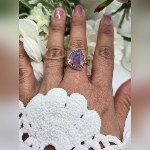 ♥️ LAVENDER MOUNTAIN STERLING SILVER RING - Picture 2 of 9